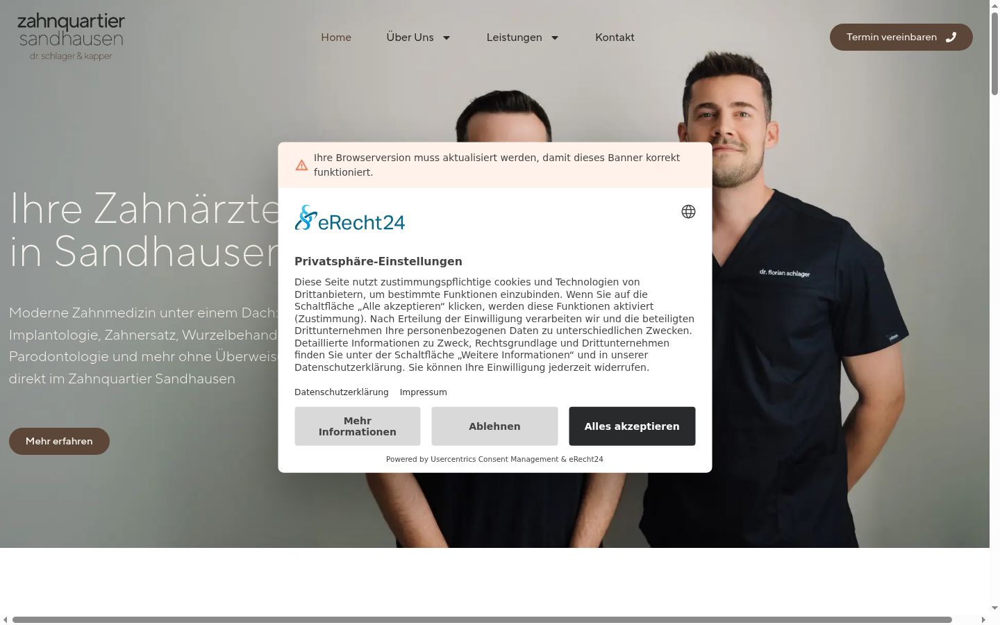 Sutikimo reklamjuostės, rodytos prieš bet kokią sąveiką, ekrano kopija