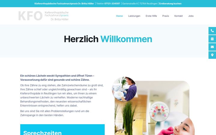 Screenshot of zahnspange-reutlingen.de
