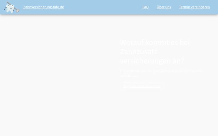 Ekrano kopija zahnversicherung-info.de
