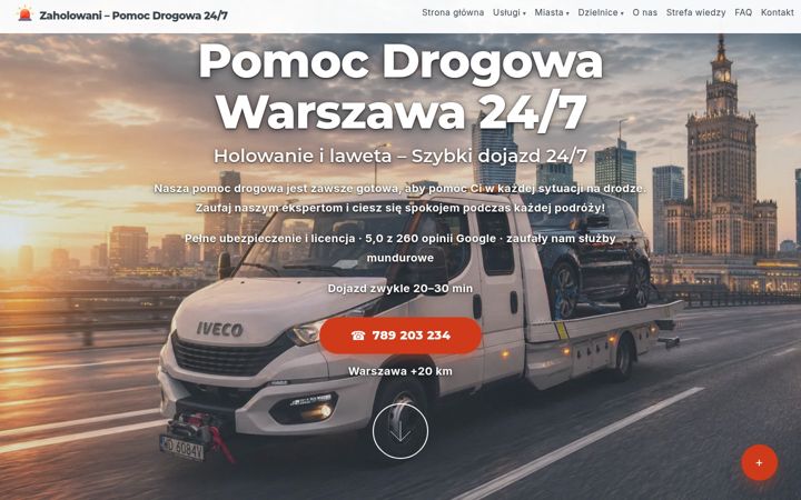 Kuvakaappaus sivustosta zaholowani.pl
