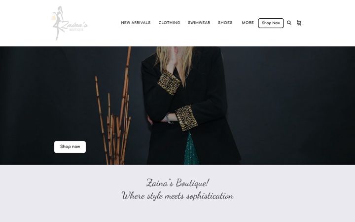 Screenshot van zainasboutique.com