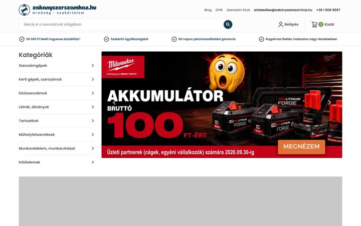 Screenshot of zakanyszerszamhaz.hu