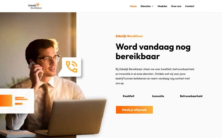 Zrzut ekranu zakelijkbereikbaar.nl