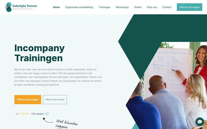 Zrzut ekranu zakelijketrainer.nl