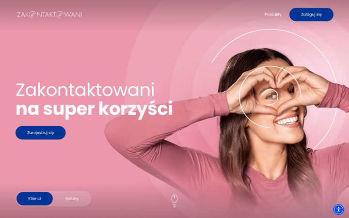Skjámynd af zakontaktowani.pl