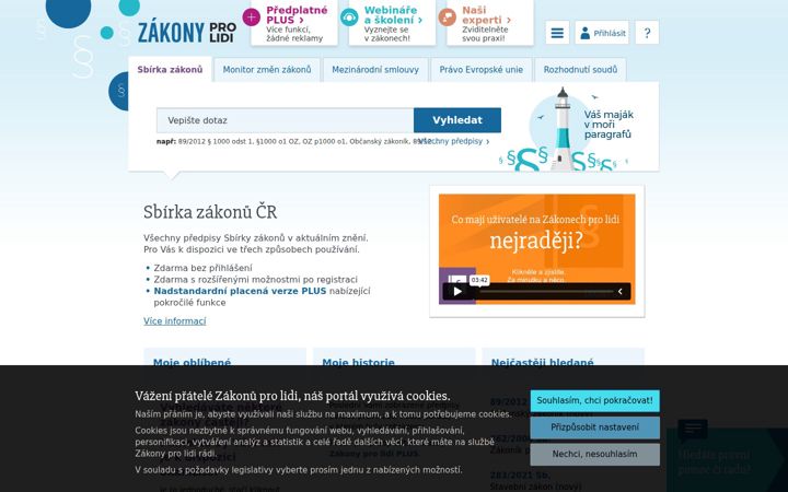 Screenshot of zakonyprolidi.cz