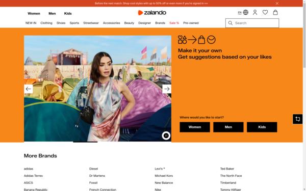 Screenshot of zalando.de