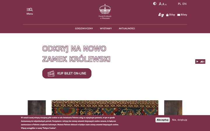 Képernyőkép: zamek-krolewski.pl
