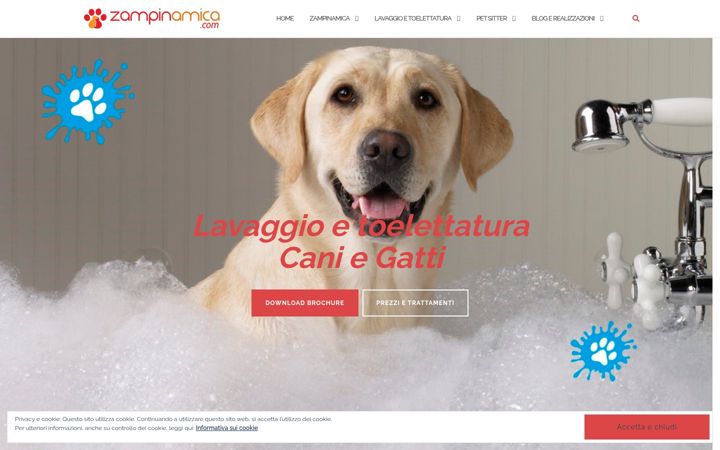 Screenshot von zampinamica.com