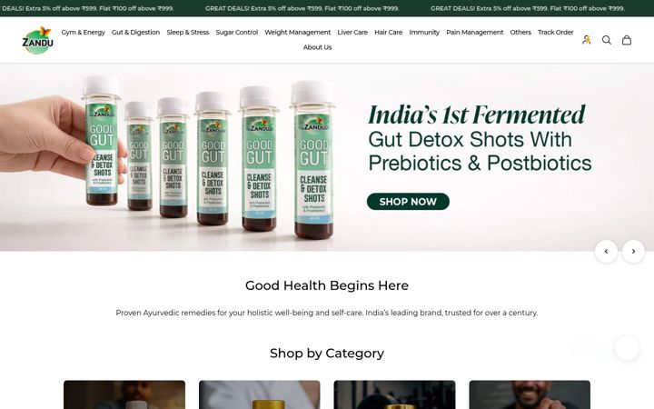Screenshot of zanducare.com