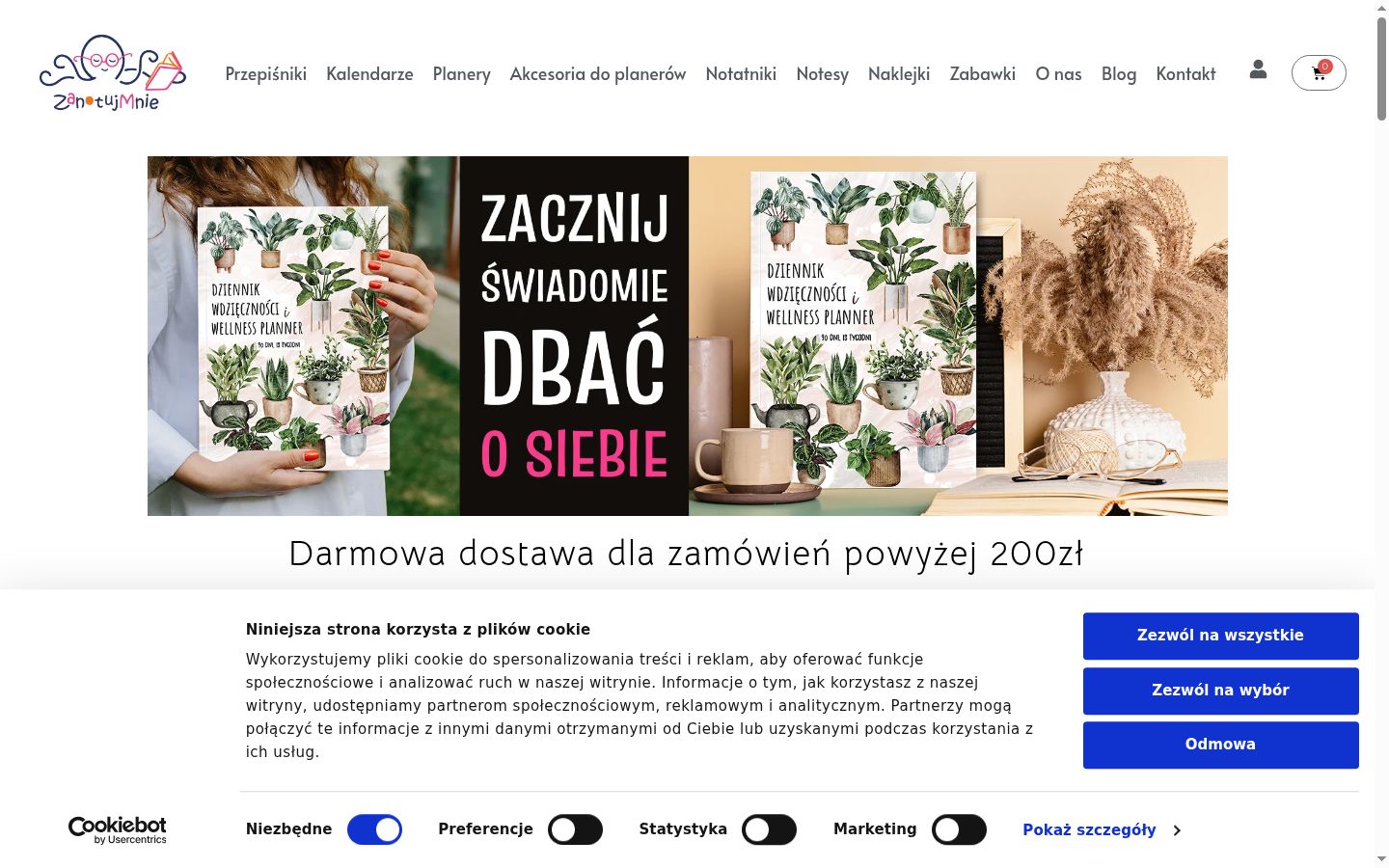 Képernyőkép a bármilyen interakció előtt megjelenő hozzájárulási bannerről