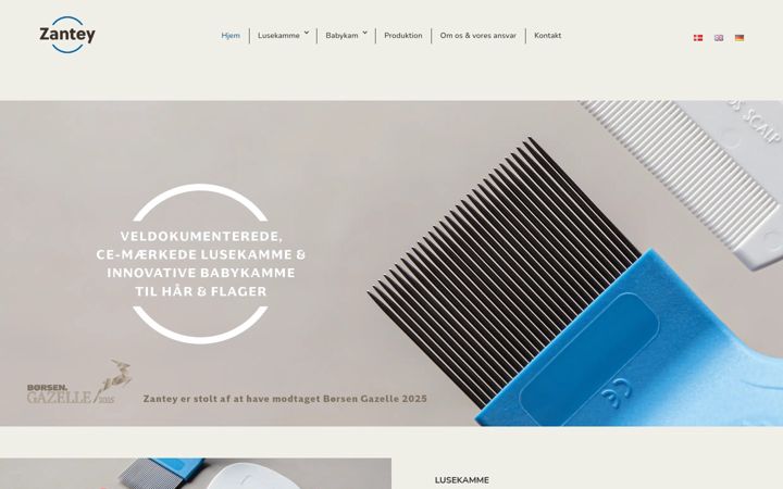 Screenshot of zantey.com