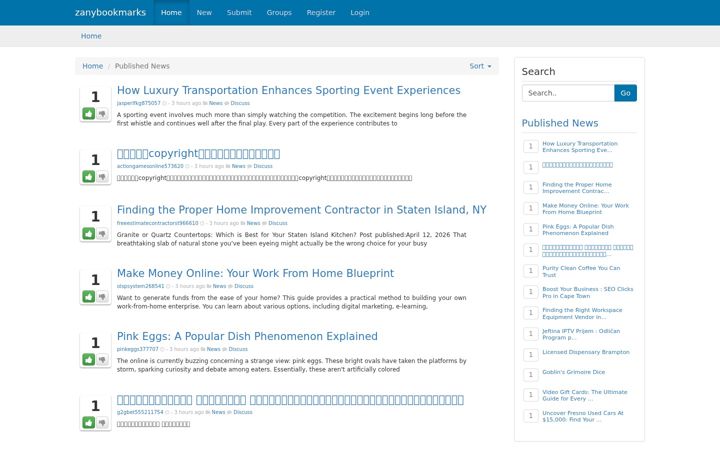 Screenshot of zanybookmarks.com