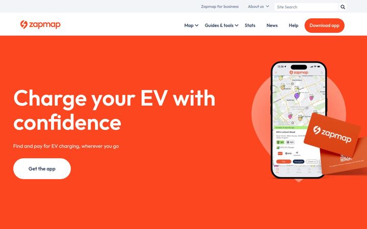 Screenshot of zap-map.com