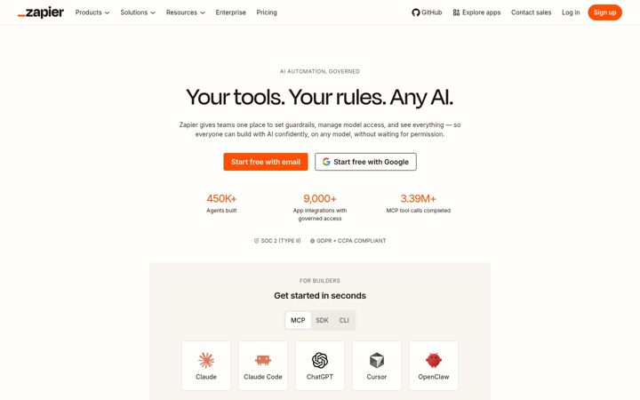 Screenshot του zapier.com