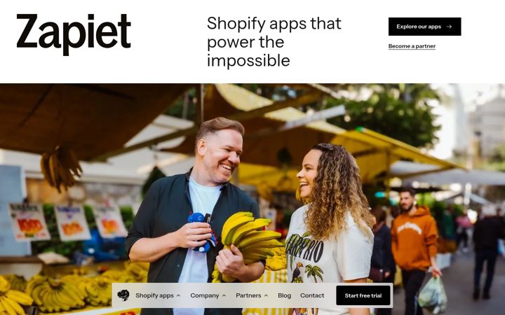 Screenshot of zapiet.com