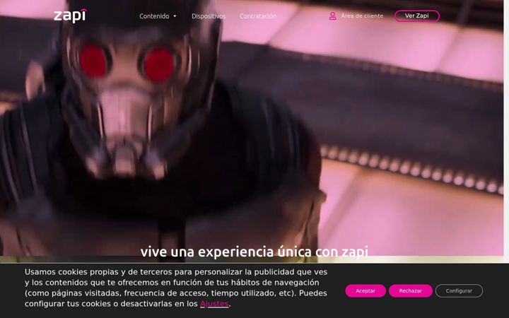 Screenshot of zapitv.com