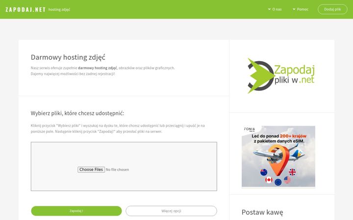 Screenshot of zapodaj.net