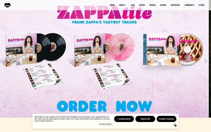 Screenshot of zappa.com