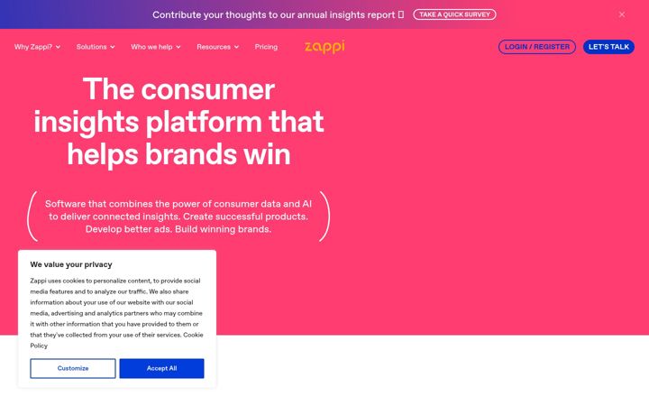 Screenshot of zappi.io