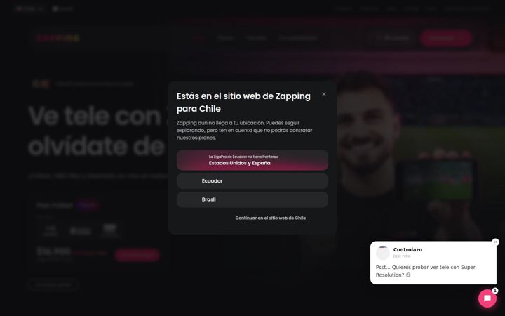 Екранна снимка на zappingtv.com