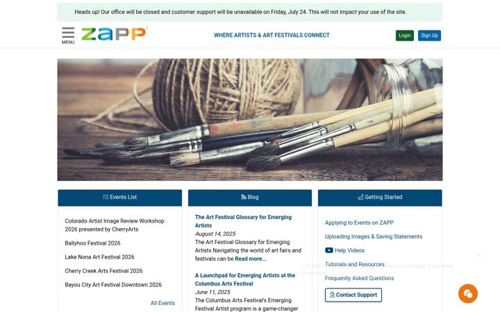 Screenshot of zapplication.org