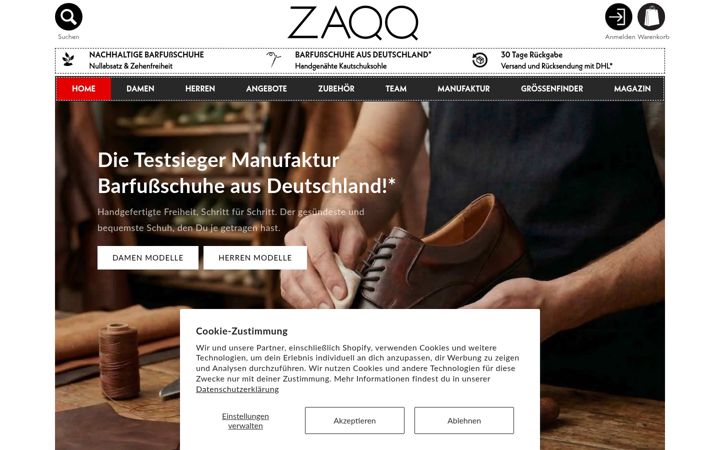 Screenshot of zaqq.de
