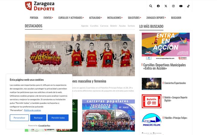 Screenshot of zaragozadeporte.com