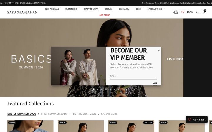 Screenshot of zarashahjahan.com