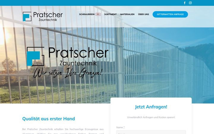 Screenshot of zaun-pratscher.at