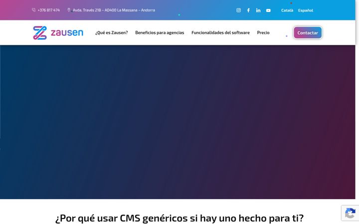 Screenshot of zausen.software