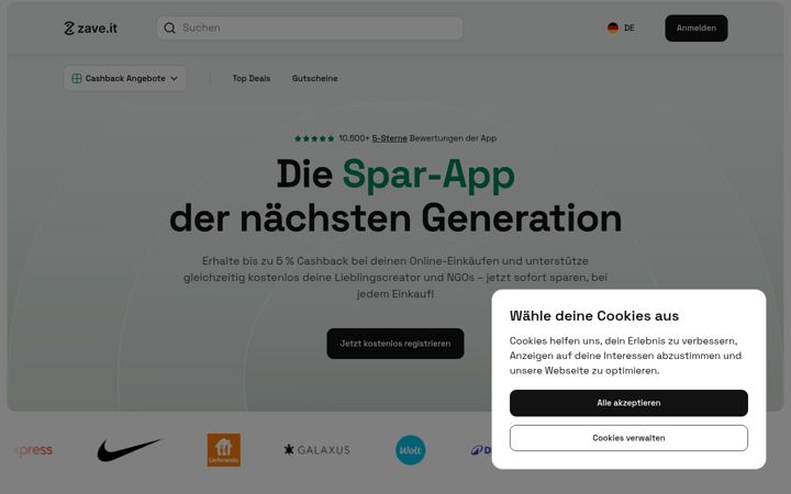 Screenshot of zave.it