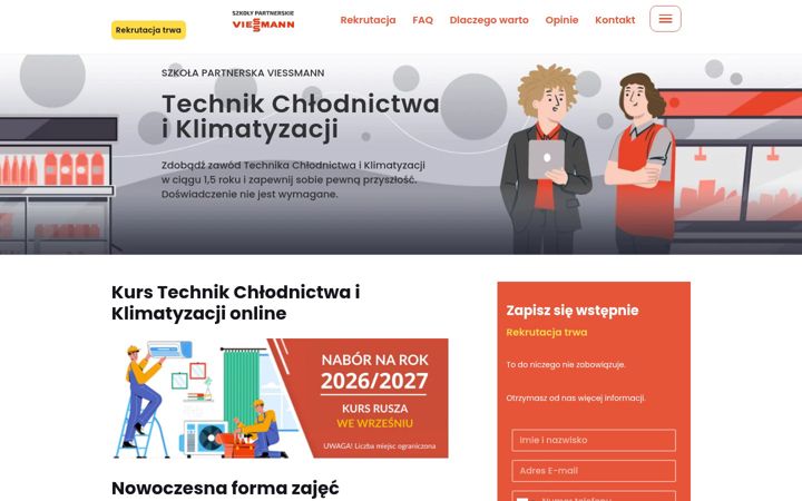 Captură de ecran a zawodchlodnictwo.pl