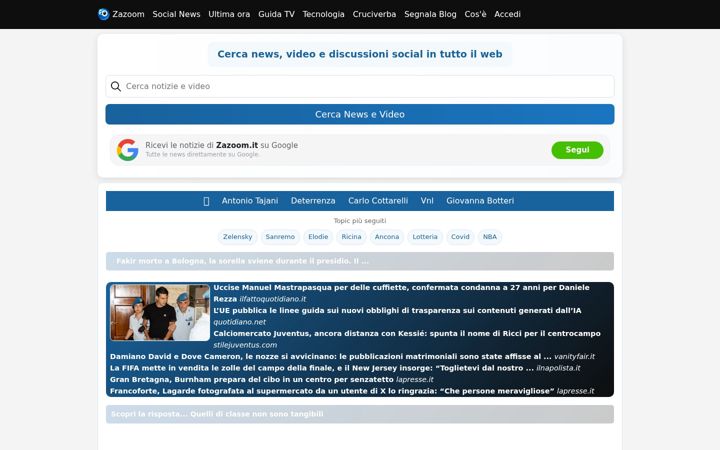 Screenshot of zazoom.it