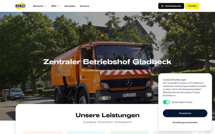 Captura de pantalla de zb-gladbeck.de