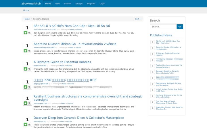 Screenshot of zbookmarkhub.com