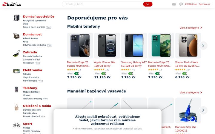 Screenshot ta' zbozi.cz