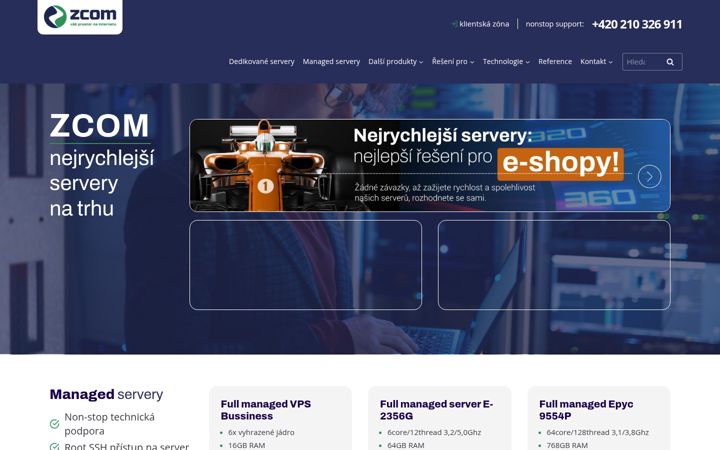 Screenshot of zcom.cz