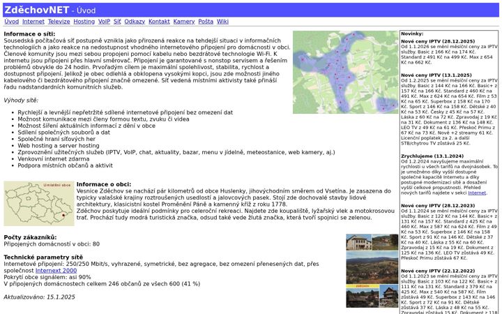 Screenshot of zdechov.net