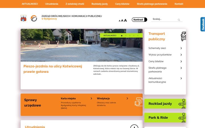 Screenshot of zdmikp.bydgoszcz.pl