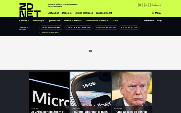 Zrzut ekranu zdnet.fr