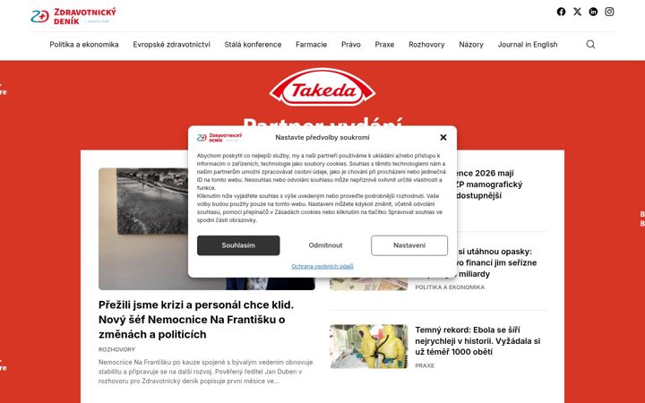 Screenshot of zdravotnickydenik.cz