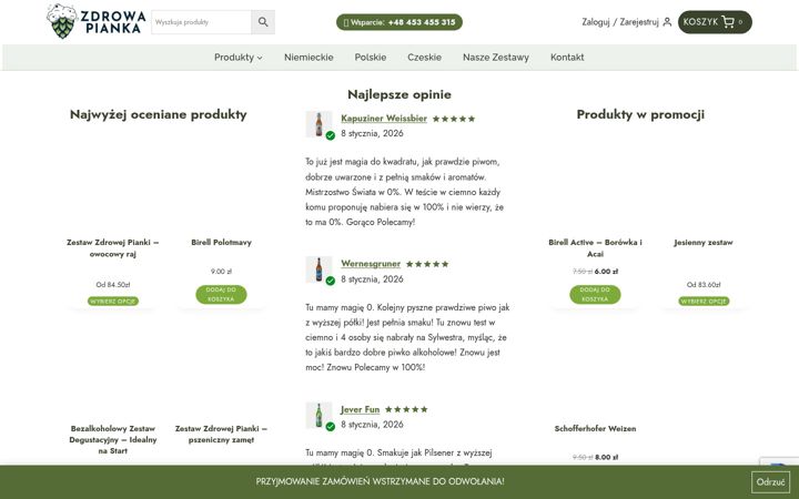 Snímek obrazovky zdrowapianka.pl