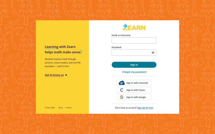 Screenshot ta' zearn.org