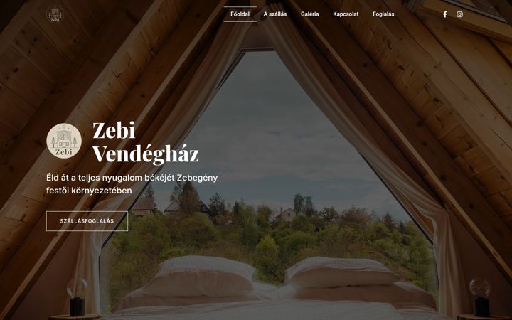 Screenshot of zebivendeghaz.hu