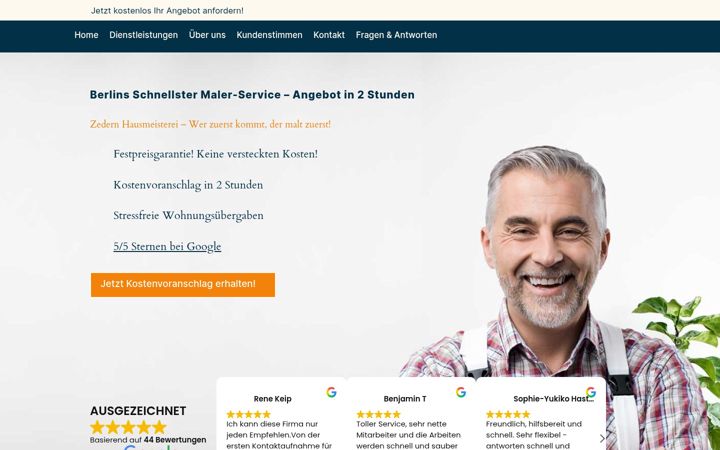 Screenshot van zedern-hausmeisterei.de