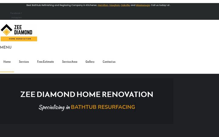 Snímek obrazovky zeediamondhomerenovation.com