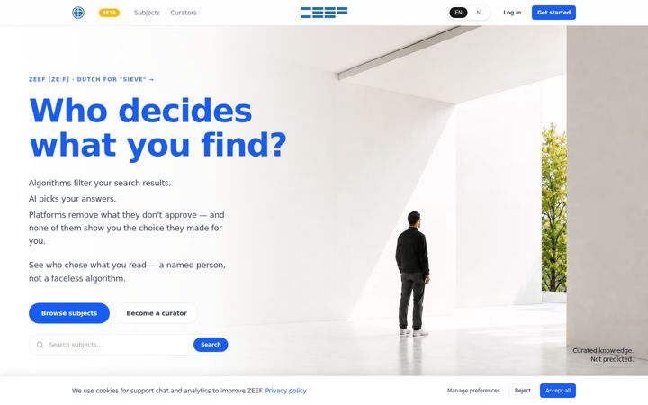 Screenshot of zeef.com