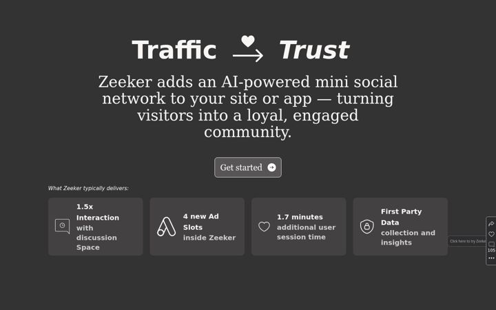 Screenshot of zeeker.com