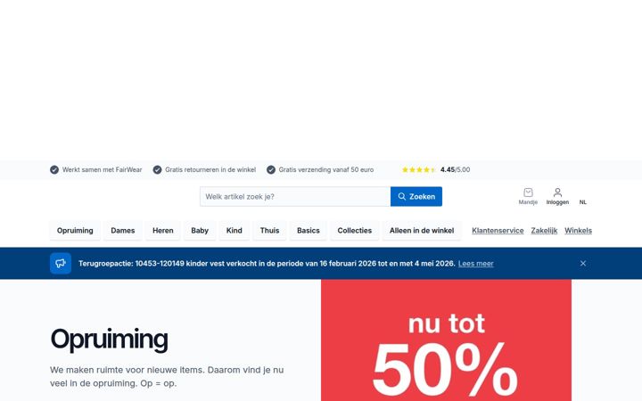 Captura de ecrã de zeeman.com